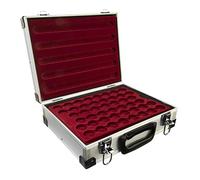 MC.Sammler Aluminium Coin Case with 5 Trays for 230 Pieces 2 Euro Coins in Capsules up to 31 mm