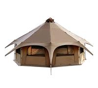 MC TOMOUNT Canvas Tent Bell Tent 16.4ft*High9.2ft with Stove Jack for Glamping Family Camping Zipped Removable Floor