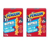 Mc-Vitie Penguin Bites Salt & Vinegar Baked Snack Crackers, 125g PACK OF 2