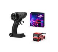 MC081 1/87 Scale Mini RC Drift Car for Adults, 2.4G 4WD Full Proportional Remote Control Car with Simulated Brake Calipers & Linked Light System, Drift Racing Model for Hobbyist - RTR