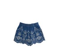 MC2 Saint Barth Kids Amani embroidered scalloped shorts - Blue 2-4-6-8-10-12-14-16