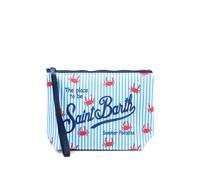 MC2 Saint Barth Kids striped crab print pouch - Blue One Size