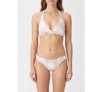 MC2 SAINT BARTH Tropical Print Bikini Top with Tie-Shoulder Straps - Size: L - female