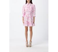 MC2 SAINT BARTH Tropical Print Cotton Chemisier Mini Dress - Size: L - female