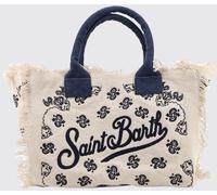 MC2 SAINT BARTH Vanity Cotton Handbag with Paisley Embroidery and Double Handle