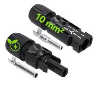 MC4 Male Coupling Connector 10 mm² PV-KST4/10II and PV-KBT4/10II | Original PV Solar Plug and Socket Kit, IP67 Waterproof, Crimp Contacts for 10mm² Cable, 1000V System Voltage, 30A