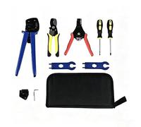 MC4 photovoltaic Crimping Pliers, A-2546B Solar Terminal Connector Crimping Tool, 700E Wire Stripping and Crimping Pliers, Multi-Function Cable Cutter Set