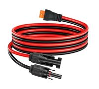 MC4 to XT60i Female Adapter Cable 15FT 10AWG Solar Extension Cord, Tinned Copper Wire with Durable PVC Jacket, 105℃ Heat Resistant, Over-Molded Connectors for Portable Power Station Solar Generator