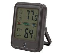 MC42 Temperature and Humidity Meter Large Screen Industrial Thermo Hygrometer Multifunctional English Version for Indoor Environmental Monitoring and Temperature Control - Black (Black)