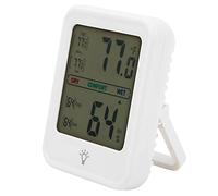 MC42 Temperature and Humidity Meter, Thermo - Hygrometer with Large Screen, Real - Time Indoor Thermometer Hygrometer for Home Greenhouse Wine Cellar, 20°C to 70°C (White)