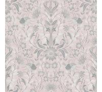 MC61000 - Maison Charme Bird,Floral Silver GreyWhite Galerie Wallpaper