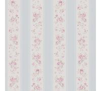 MC61051 - Maison Charme Floral,Stripe PinkWhite Galerie Wallpaper
