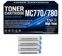 MC760 MC770 MC780 Toner Cartridges Compatible 45396204 45396203 45396202 45396201 Toner for OKI MC760dn MC760dfn MC760dnfax MC760dnvfax Printers with chip High Yield Work
