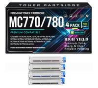 MC760 MC770 MC780 Toner Cartridges Compatible 45396204 45396203 45396202 45396201 Toner for OKI MC770dfn MC770dnfax MC770dnvfax Printers with chip High Yield Work