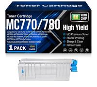 MC760 MC770 MC780 Toner Cartridges Compatible 45396204 45396203 45396202 45396201 Toner for OKI MC780f MC780fx MC780dn MC780dnf MC780dfn MC780dfnfax Printers with chip