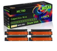 MC780 Compatible for Okidata OKI Drum Unit with Chip MC760 MC760dn MC770 MC770dn MC780 Printers (4 Pack Black)