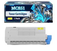 MC851 Toner Cartridges Compatible for Okidata OKI MC851 MC851cdxn MC851dn MC860cdxn MC861 MC861+ MC861cdtn MC861cdxn MC861dn Printers, With Chip Large Capacity 20000 Pages (1 Pack Yellow)