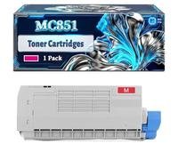MC851 Toner Cartridges Compatible for Okidata OKI MC851 MC851cdxn MC851dn MC860cdxn MC861 MC861+ MC861cdtn MC861cdxn MC861dn Printers, With Chip Large Capacity 20000 Pages (1 Pack Magenta)