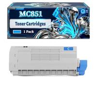 MC851 Toner Cartridges Compatible for Okidata OKI MC851 MC851cdxn MC851dn MC860cdxn MC861 MC861+ MC861cdtn MC861cdxn MC861dn Printers, With Chip Large Capacity 20000 Pages (1 Pack Cyan)