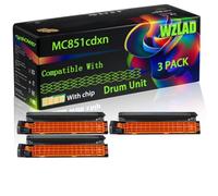 MC851cdxn Compatible for Okidata OKI Drum Unit with Chip MC851 MC861 MC851cdtn MC861cdtn MC851cdxn MC861cdxn MC851dn Printers (3 Pack Black)