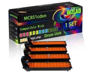 MC851cdxn Compatible for Okidata OKI Drum Unit with Chip MC851 MC861 MC851cdtn MC861cdtn MC851cdxn MC861cdxn MC851dn Printers (4-Pack BK/C/M/Y)