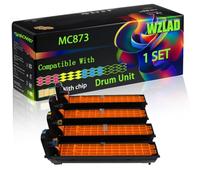 MC873 Compatible for Okidata OKI Drum Unit with Chip MC853 MC873 MC853dn MC873dn MC853dnct MC873dnct MC853dny Printers (4-Pack BK/C/M/Y)