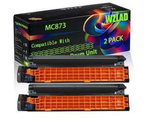 MC873 Compatible for Okidata OKI Drum Unit with Chip MC853 MC873 MC853dn MC873dn MC853dnct MC873dnct MC853dny Printers (2 Pack Black)