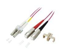 Mcab 7003418 LC/SC 50/125 3 m OM4 LSZH Fibre-optic Duplex Jumper Cable Purple