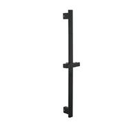 MCADYS Shower Riser Rail, Stainless Steel Wall Mounted Shower Slide Bar with Adjustable Handheld Shower Head Holder, Matte Black
