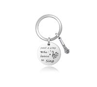 Mcaeou Personalised Keychain Gifts for Girls Women Just A Girl Who Loves to Sing Keyring Music Lovers Gift for Girls (sing)