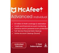 McAfee+ Advanced - Individual Gift Card (PC, Android, Mac, iOS)