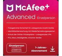 McAfee+ ADVANCED Individual Security - 1 Nutzer / Unbegrenzte-Geräte / 1 Jahr