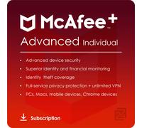 McAfee+ Advanced Individual Unlimited Devices / 1 Year