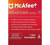 McAfee+ | Advanced (PC, Android, IOS) (Family, 1 Year) - McAfee Key - GLOBAL