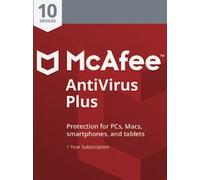 McAfee AntiVirus Plus - 10 Devices, 1 Year ( PC, Android, Mac, iOS ) - McAfee Key - GLOBAL