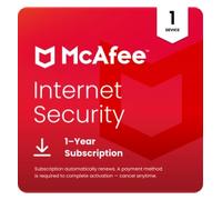 McAfee Internet Security | 1 Installation | Annual Licence | For PC, mobile & tablet