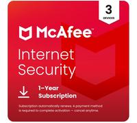 MCAFEE Internet Security - 1 year (automatic renewal) for 3 devices (download)