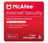 McAfee Internet Security | 3 Devices | Licence for 1 year | also for tablet and mobile