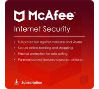 McAfee Internet Security | 10 Devices | 1 Year | Windows, Mac, Android & iOS