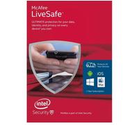 McAfee LiveSafe 1-Year Subscription Card - Unused Code - Supports Windows & Mac