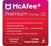 McAfee McAfee+ Premium - Family (Unlimited Devices) - 1 Year - Digital Download