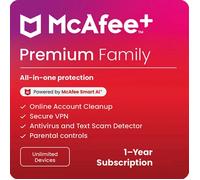 McAfee+ Premium Family 1 Year Unlimited Devices