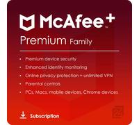 McAfee+ Premium Family Unlimited Devices / 1 Year