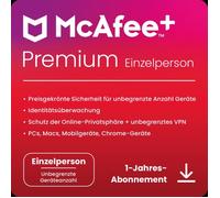 McAfee+ PREMIUM Individual Security - 1 Nutzer / Unbegrenzte-Geräte / 1 Jahr