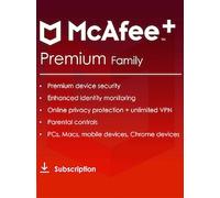 McAfee+ | Premium (PC, Android, IOS) (Family, 1 Year) - McAfee Key - GLOBAL