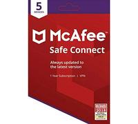 McAfee Safe Connect Premium VPN PC & Mobile Security | 5 Devices | 1 Year