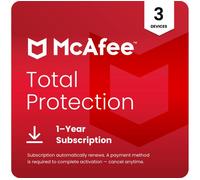 MCAFEE Total Protection - 1 year (automatic renewal) for 3 devices (download)