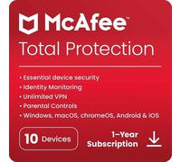 McAfee Total Protection Antivirus 2026 10 Devices 1 Year 5 Minute EMAIL Delivery