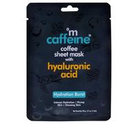 mCaffeine Coffee Sheet Mask with Hyaluronic Acid - Face Mask Skin Care - 24 Hour Hydration - Enhanced Skin Glow and Plumpness - 1 pc