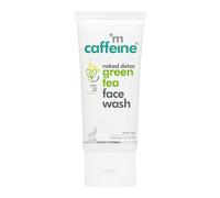 mCaffeine Naked Detox Green Tea Face Wash - Controls Oil, Protects from Sun Damage - Hyaluronic Acid and Caffeine for Hydrated, Toned Skin - 75 ml